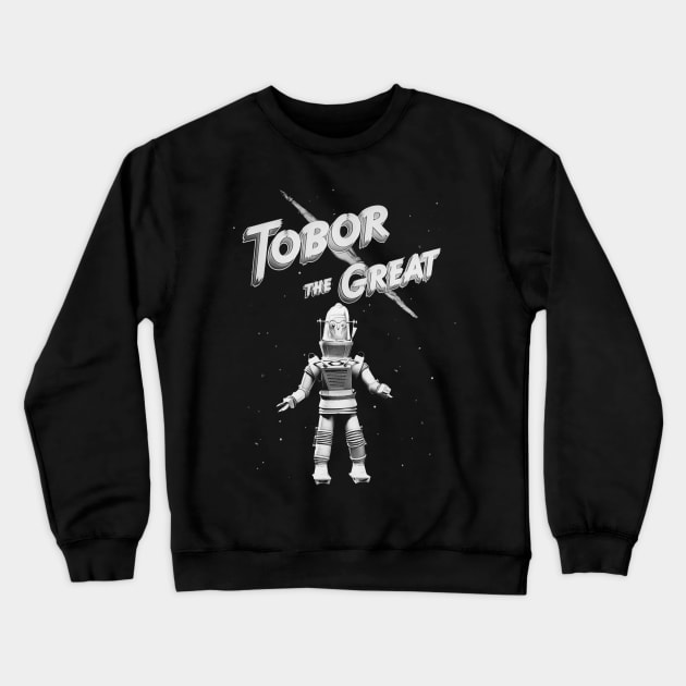 Tobor the Great Crewneck Sweatshirt by darklordpug